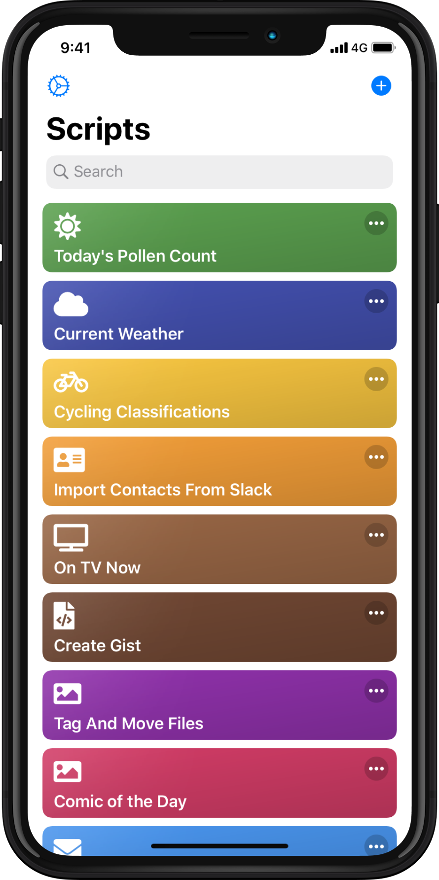 Scriptable Scripts Screen